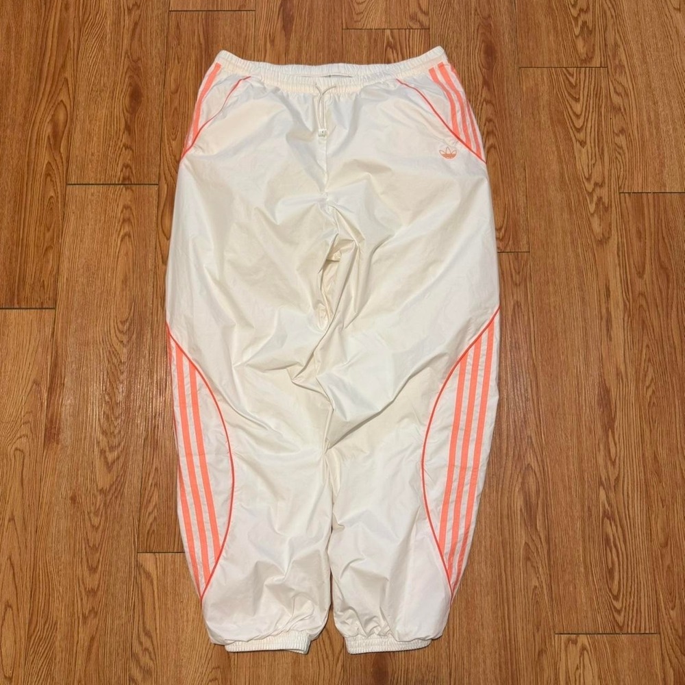 Adidas Women's Track‎ Pants Baggy Balloon Cream and Pink Adjustable